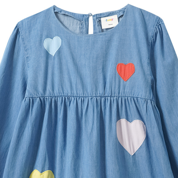 Mädchen Kleid im Denim-Look