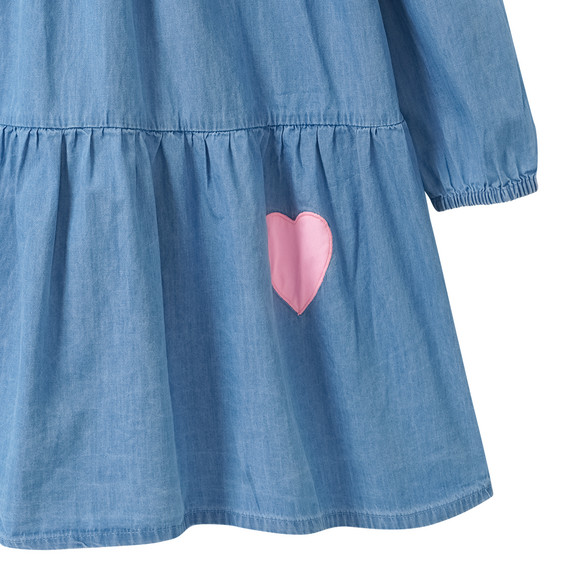 Mädchen Kleid im Denim-Look
