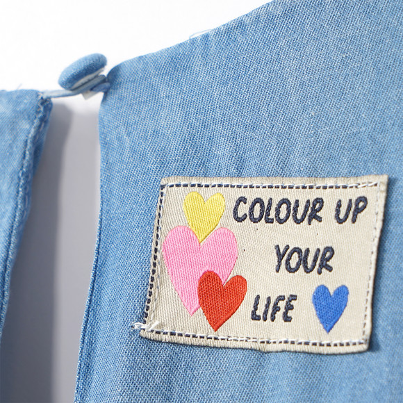 Mädchen Kleid im Denim-Look