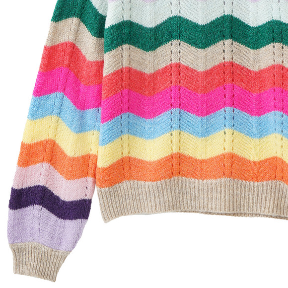 Mädchen Strickpullover mit Streifen