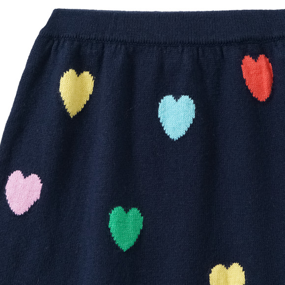 Gebreide rok Meisjes met hartjesprint