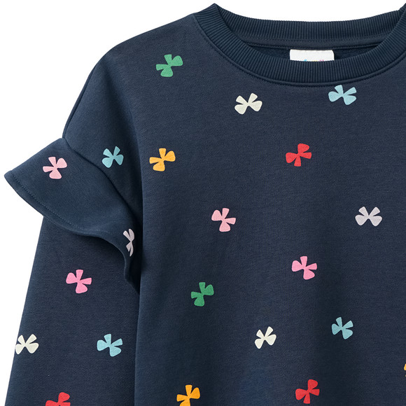Mädchen Sweatshirt mit Allover-Print