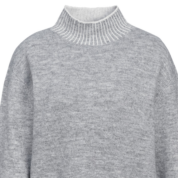 Dames gebreide trui met opstaande kraag