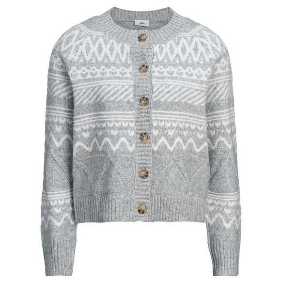 Voedingskleding Dames met Noors patroon lichtgrijs