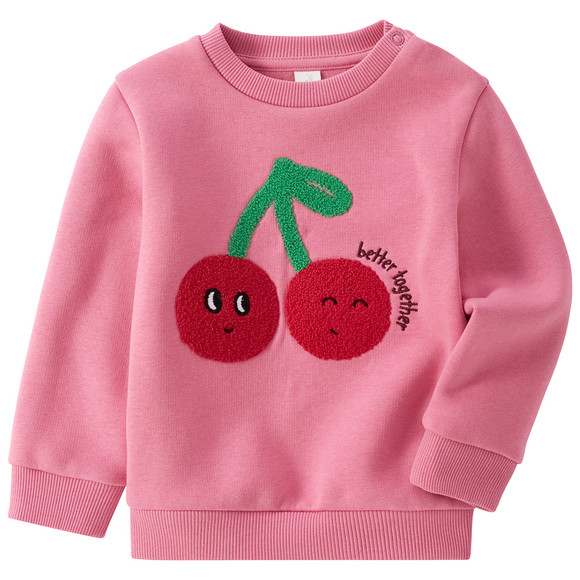 Baby Sweatshirt mit Kirsch-Applikation