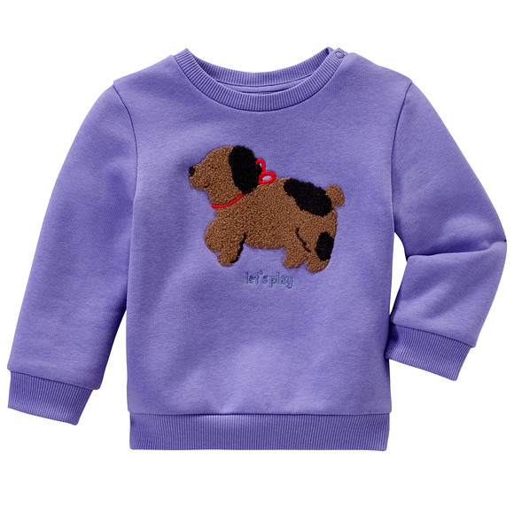 Baby sweatshirt met honden applicatie