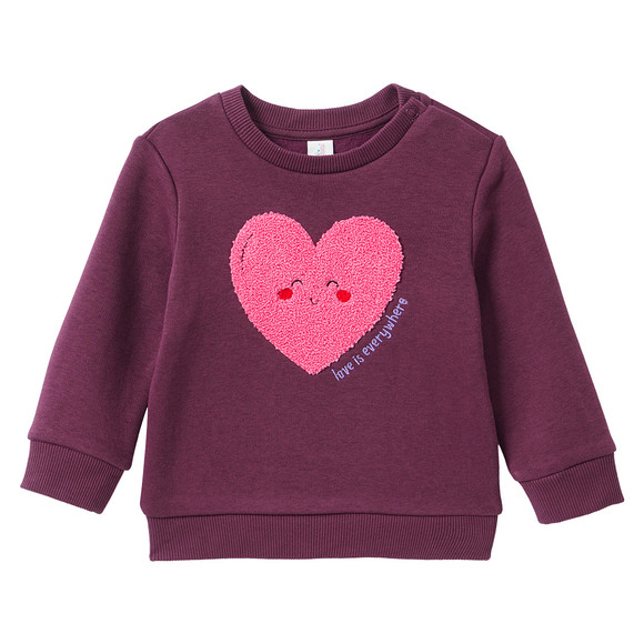 Baby Sweatshirt mit Herz-Applikation