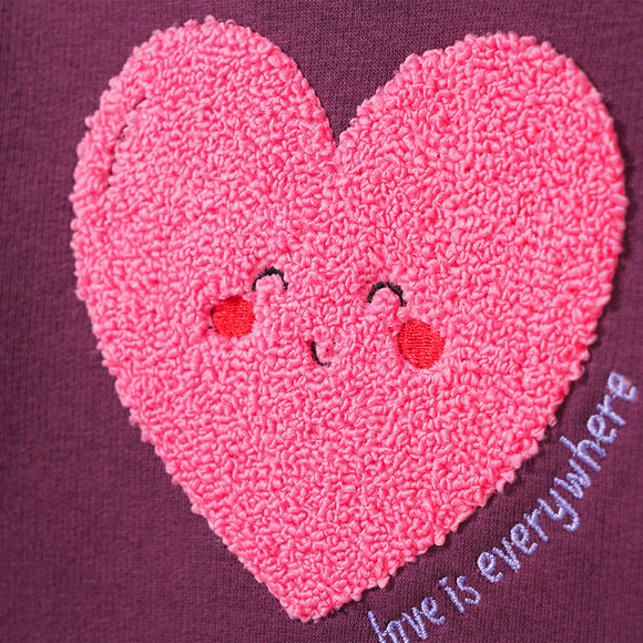 Baby Sweatshirt mit Herz-Applikation