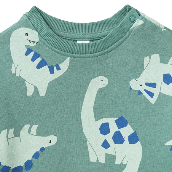 Baby sweatshirt met dinosaurus all-over