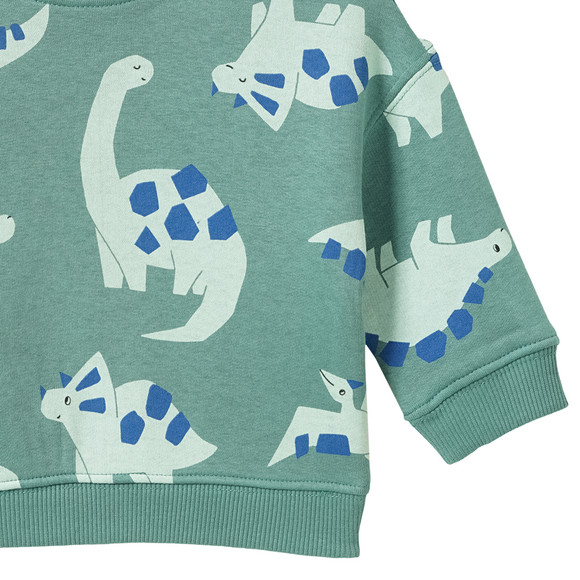 Baby sweatshirt met dinosaurus all-over