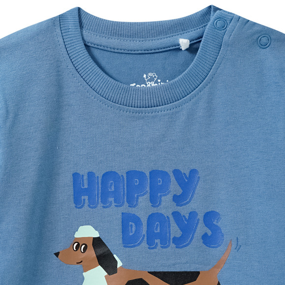 Baby Langarmshirt mit Dackel-Print