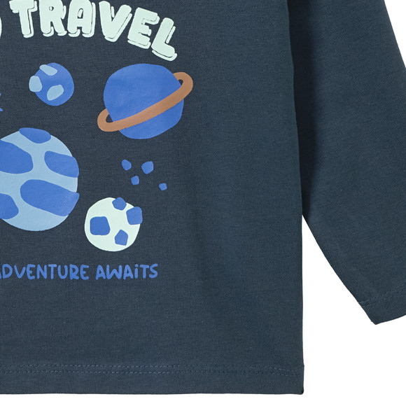 Baby shirt met lange mouwen en ruimteprint