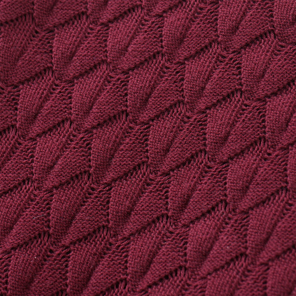 Gebreide meisjesjurk met honingraatstructuur