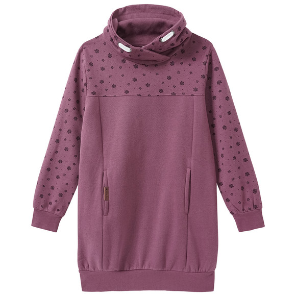 Mädchen Sweatkleid mit Schalkragen