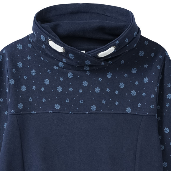 Mädchen Sweatkleid mit Schalkragen