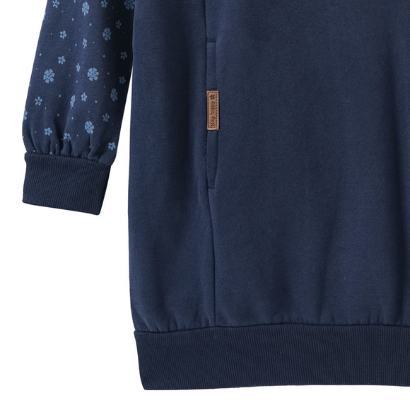 Mädchen Sweatkleid mit Schalkragen
