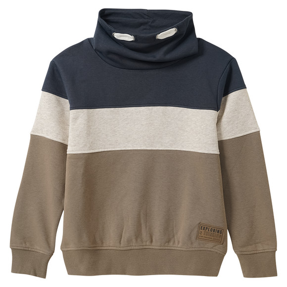 Jungen Sweatshirt mit Schalkragen