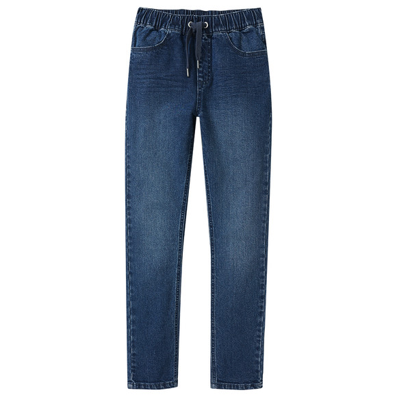Pull-on jeans voor jongens met used-wassing