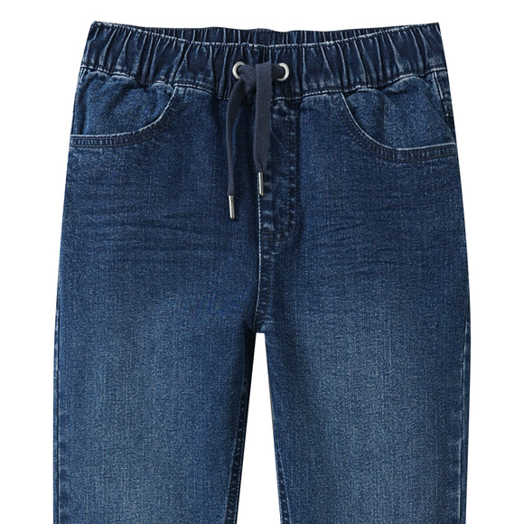 Pull-on jeans voor jongens met used-wassing