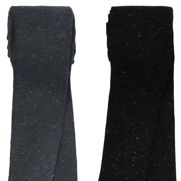 2 Mädchen Strumpfhosen mit Effektgarn