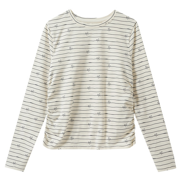 Meisjes shirt lange mouwen met plooien