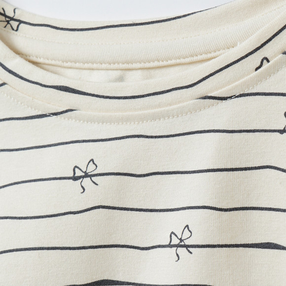 Meisjes shirt lange mouwen met plooien