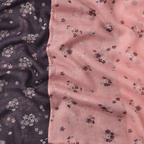 2 meisjessjaals met bloemmotief