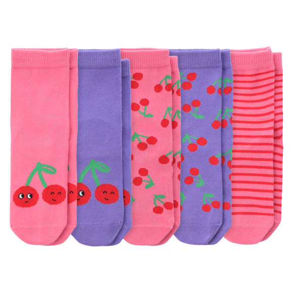 5 Paar Mädchen Socken mit Bio-Baumwolle