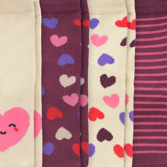 5 paar meisjessokken met biologisch katoen