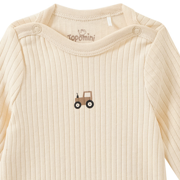 Baby Body mit Ripp-Struktur