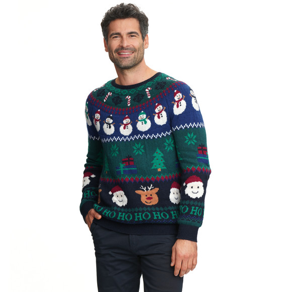 Heren Kersttrui met all-overmotief
