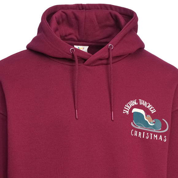 Herren Weihnachtshoodie mit Schlitten-Print