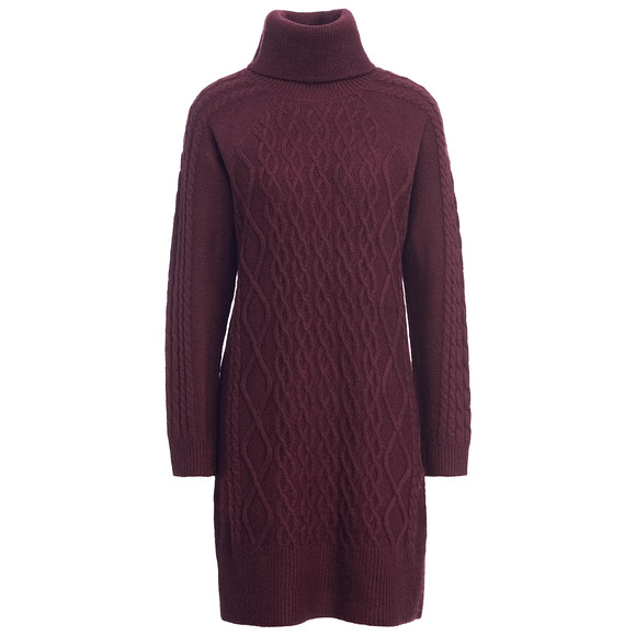 Dames gebreide jurk met kabelpatroon