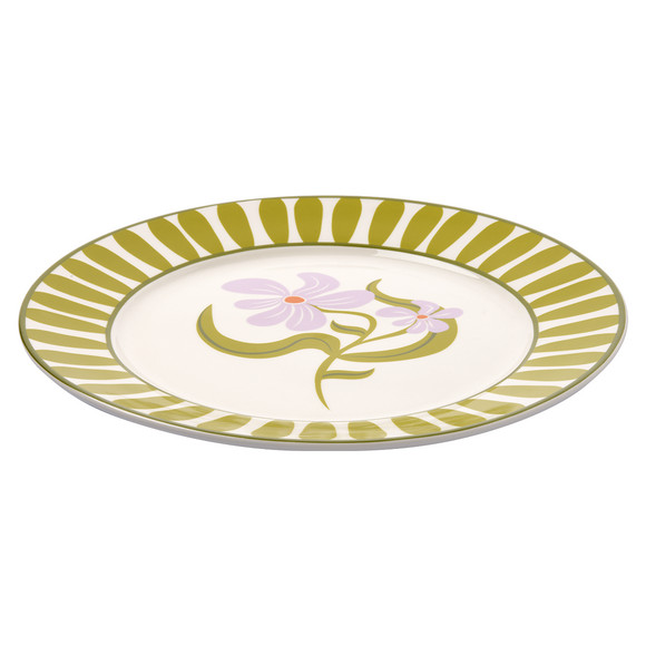 Groot bord met bloemmotief