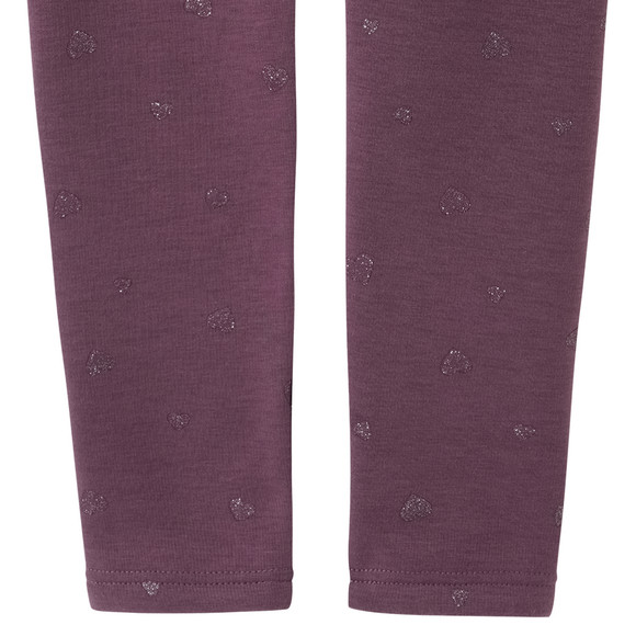 Meisjes leggings met glitterprint