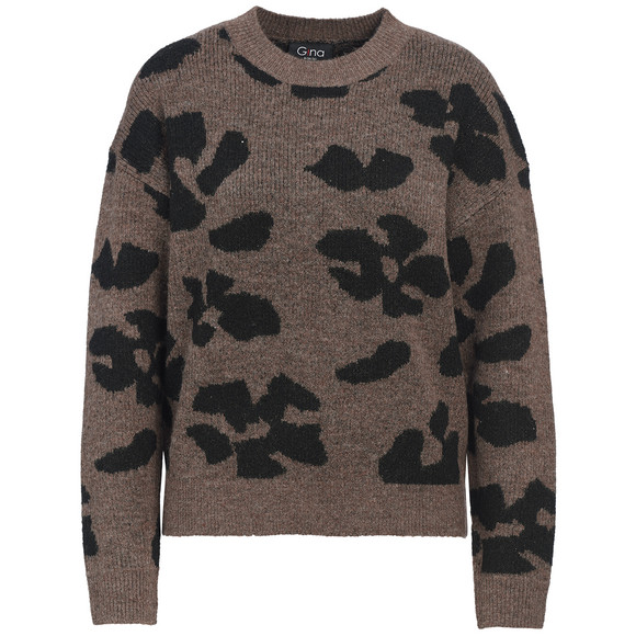 Gebreide damestrui met all-overmotief