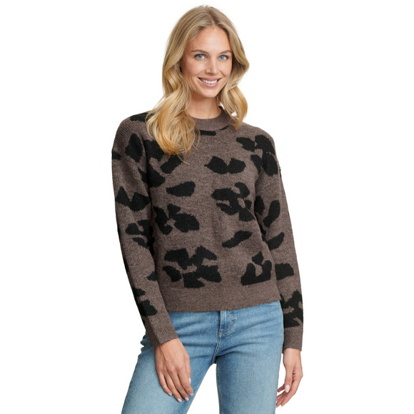 Gebreide damestrui met all-overmotief
