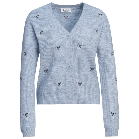 Damen Strickjacke mit Schleifen-Allover