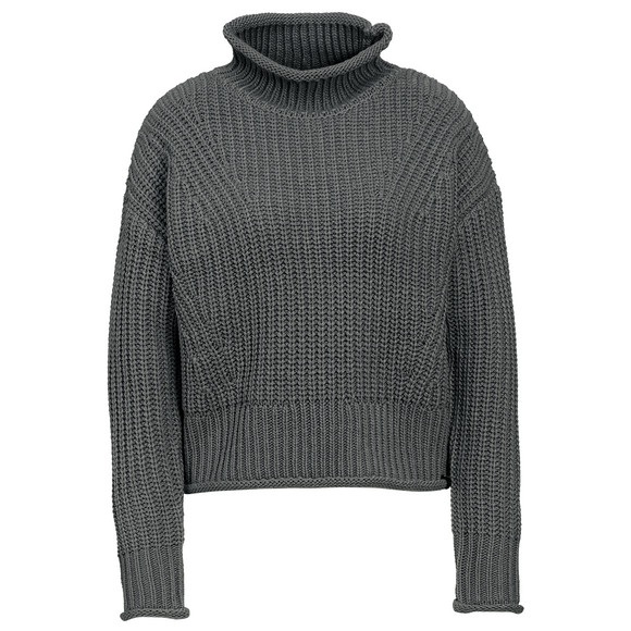 Damen Strickpullover mit Stehkragen