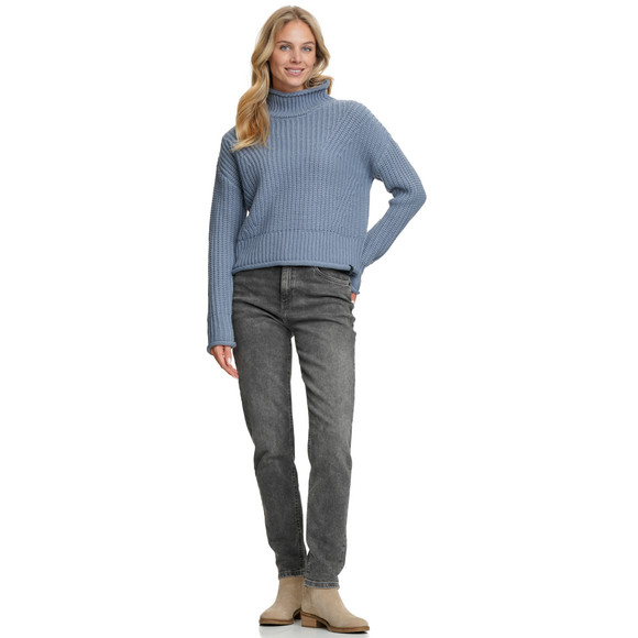 Damen Strickpullover mit Stehkragen