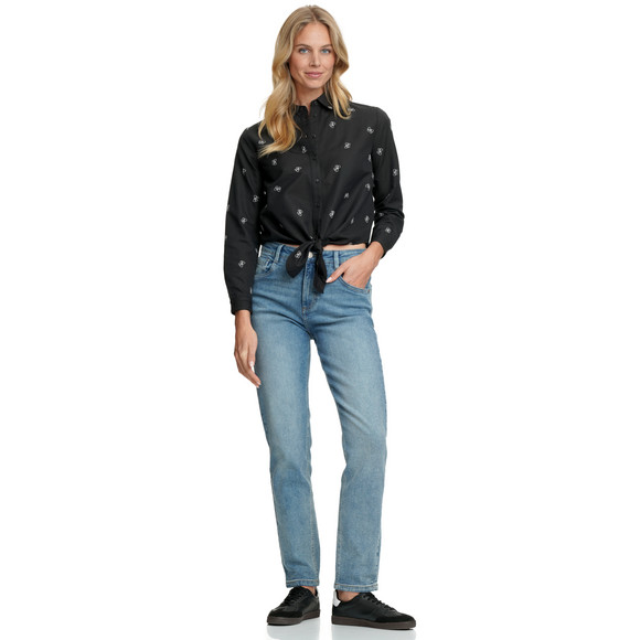 Overhemdblouse voor dames met knoopdetail