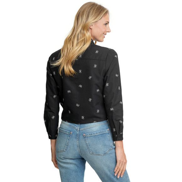 Overhemdblouse voor dames met knoopdetail