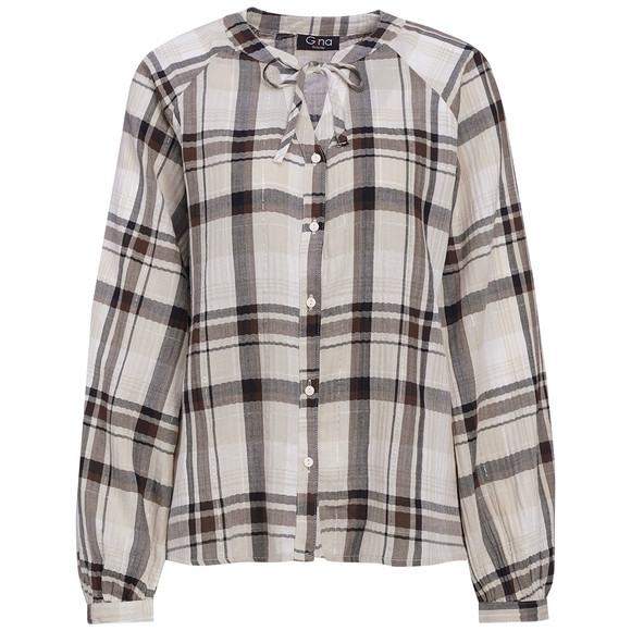 Damesblouse met geruit patroon