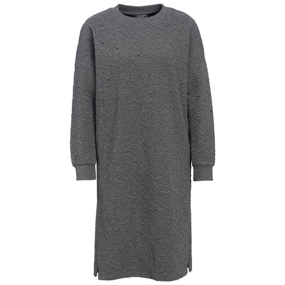 Damen Sweatkleid mit Zier-Perlen