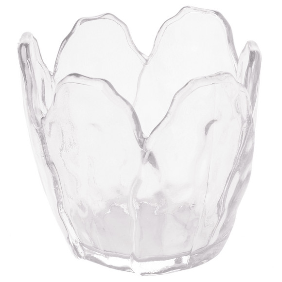 Theelichthouder in bloemvorm wit