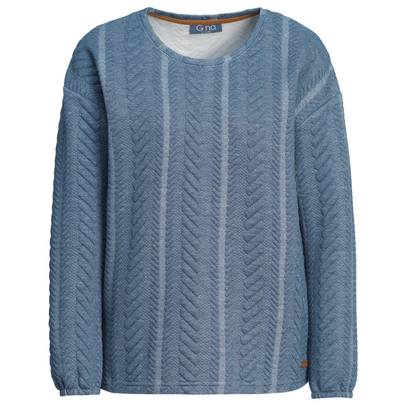 Damen Sweatshirt mit Strukturmuster
