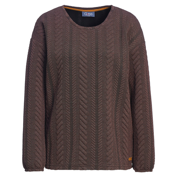 Damen Sweatshirt mit Strukturmuster