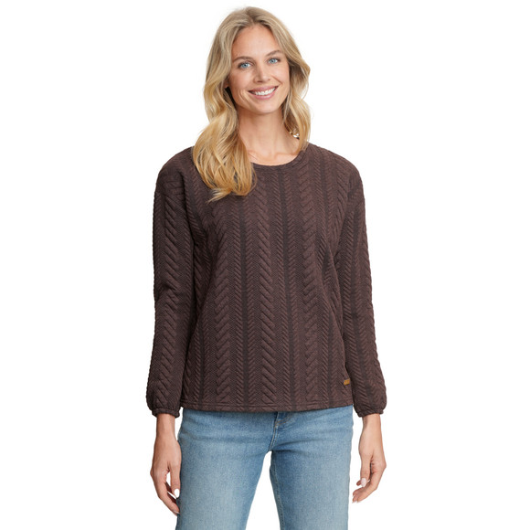 Damen Sweatshirt mit Strukturmuster