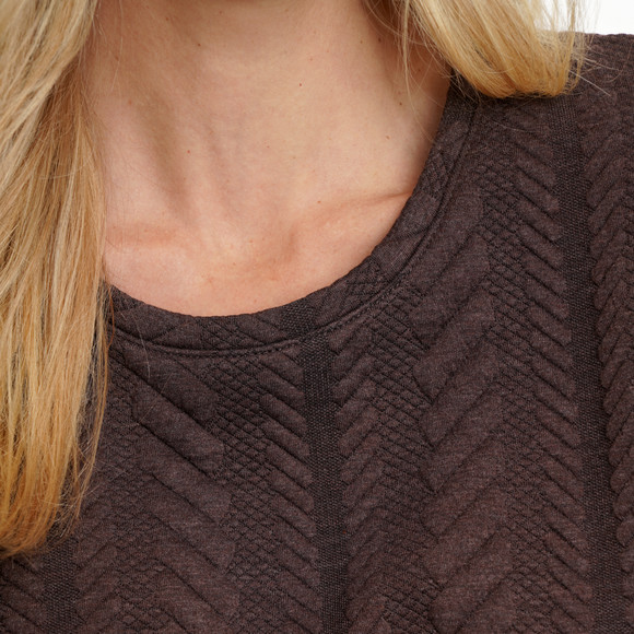 Damen Sweatshirt mit Strukturmuster