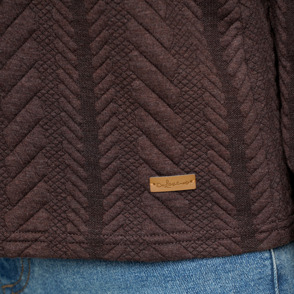 Damen Sweatshirt mit Strukturmuster